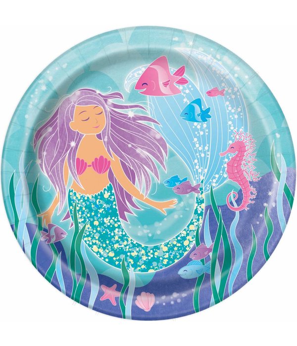 Zeemeermin Borden 23cm 8 stuks