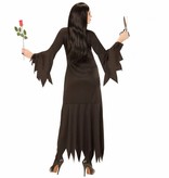 Zwarte Heksenjurk Mortisia vrouw