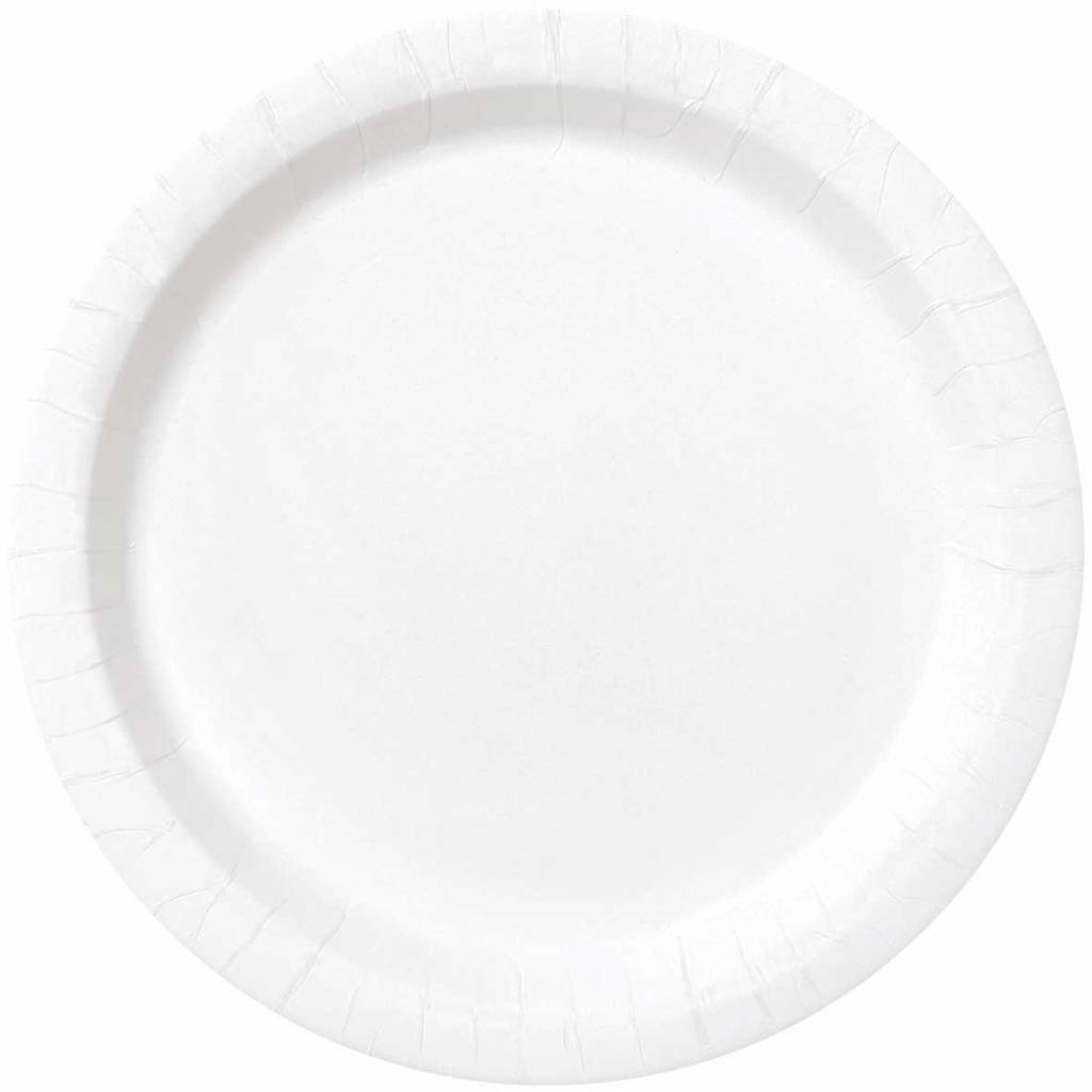 Witte borden 23cm (16st) afbeelding