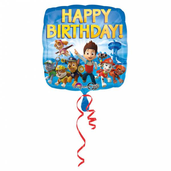 Paw Patrol Happy Birthday folieballon 43cm