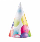 8 Party hoedjes balloons