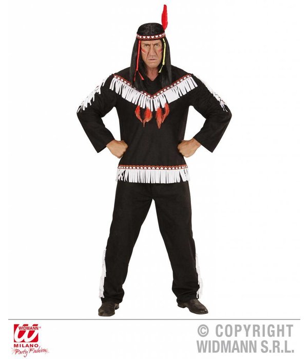 Indianen kostuum man zwart