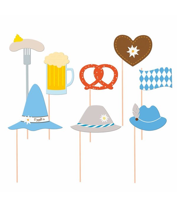 Photo Booth Set Oktoberfest - 10 Stuks