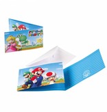 Super Mario Uitnodigingen 8 stuks
