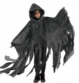 Griezelige Halloween cape kind grijs
