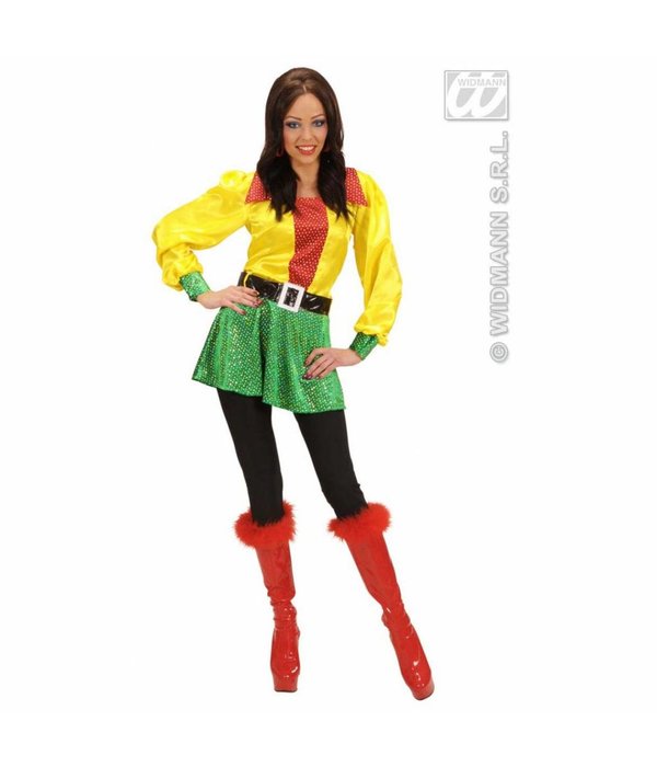 Shirt Pailletten Satijn 3-Kleuren Vrouw