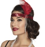 Hoofdband Flapper rood