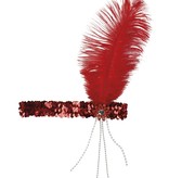 Hoofdband Flapper rood