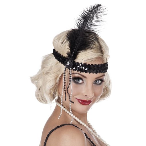 Hoofdband Flapper zwart