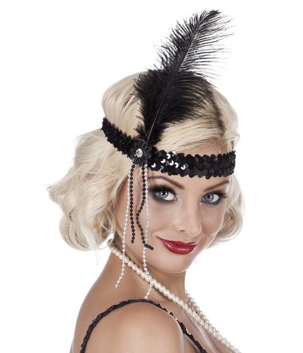 Hoofdband Flapper zwart