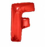 Folieballon Rood Letter 'F' groot