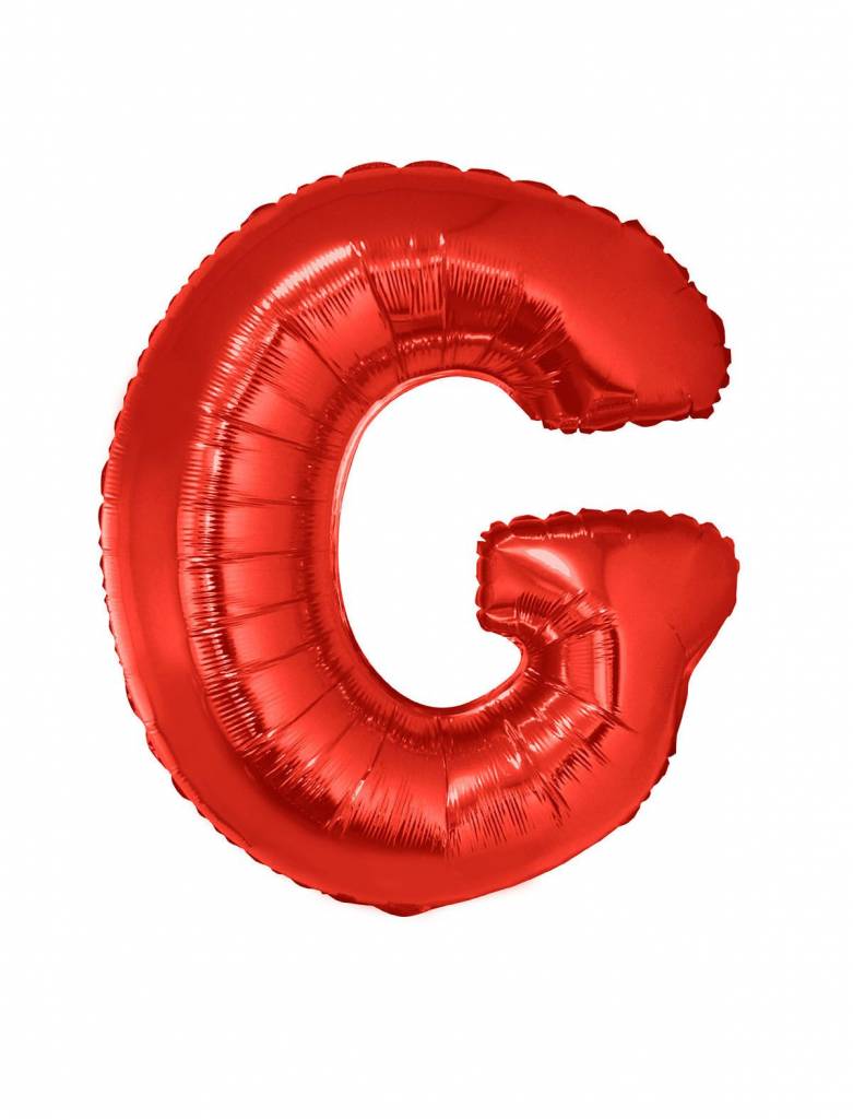 Folieballon Rood Letter &apos;G&apos; groot afbeelding