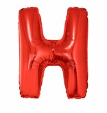 Folieballon Rood Letter 'H' groot