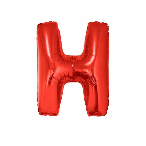 Folieballon Rood Letter 'H' groot