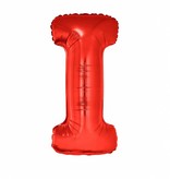 Folieballon Rood Letter 'I' groot