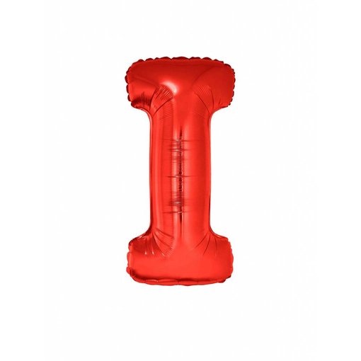 Folieballon Rood Letter 'I' groot