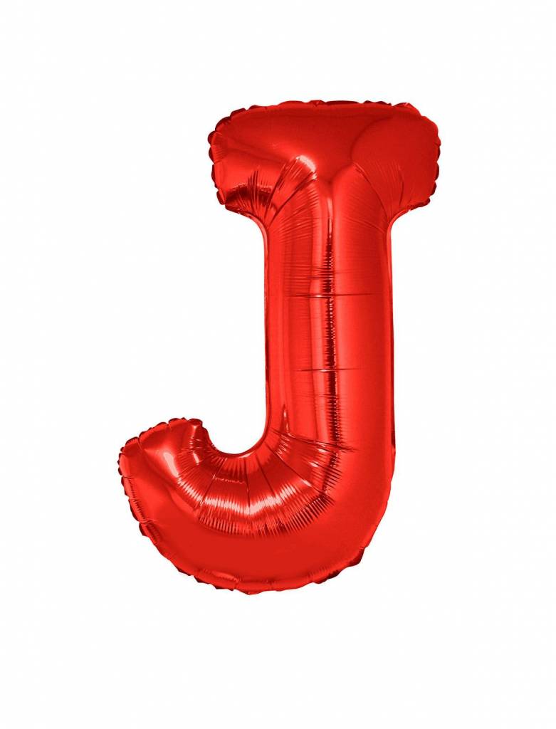 Folieballon Rood Letter &apos;J&apos; groot afbeelding