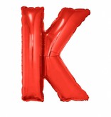 Folieballon Rood Letter 'K' groot