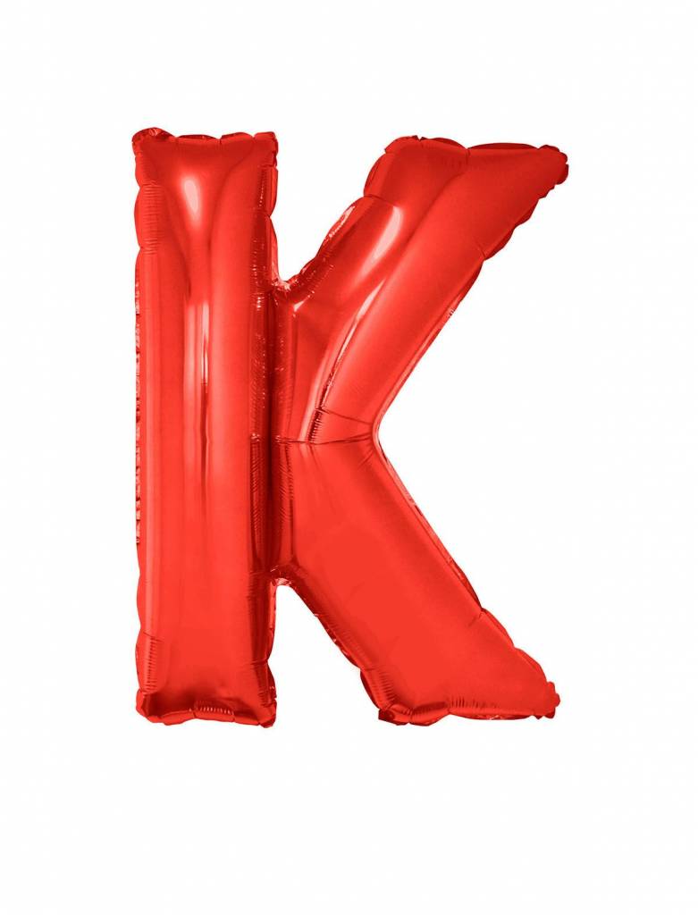 Folieballon Rood Letter &apos;K&apos; groot afbeelding