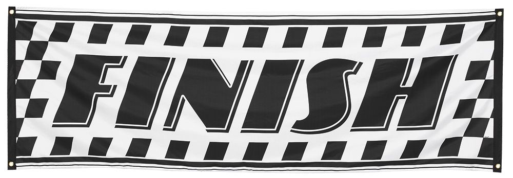 Race Finish Vlag 74x220cm afbeelding