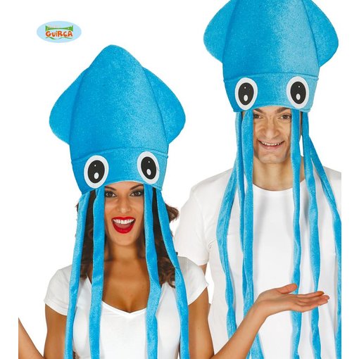 Blauwe Octopus hoed