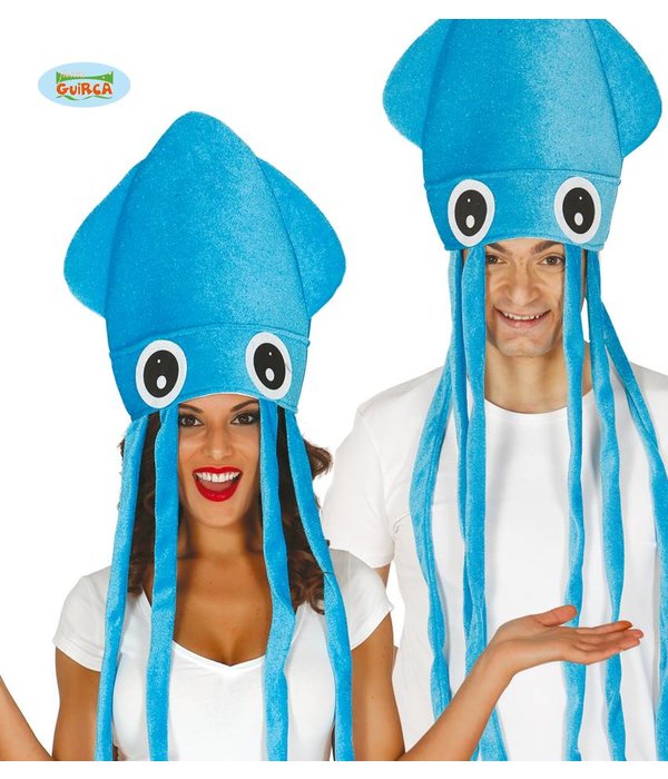 Blauwe Octopus hoed
