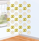 6 Stringen Decoratie 50 jaar jubileum goud