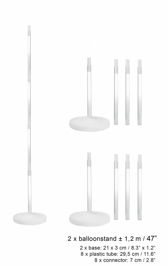 Ballonpilaren set - tot 240 cm hoog