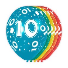 10 Jaar Verjaardag Ballonnen 5 stuks