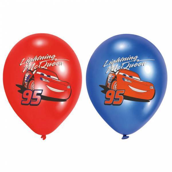 Cars Ballonnen Versiering 28cm 6 stuks