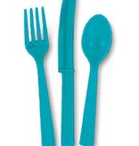 18 stuks Caribbean Teal bestek assorti
