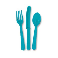 18 stuks Caribbean Teal bestek assorti