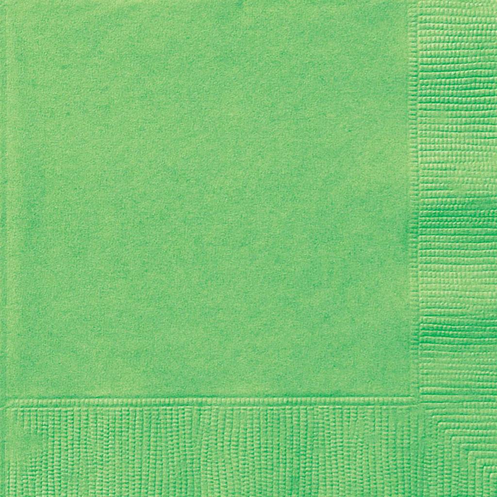 Lime Groen servetten 20 stuks afbeelding
