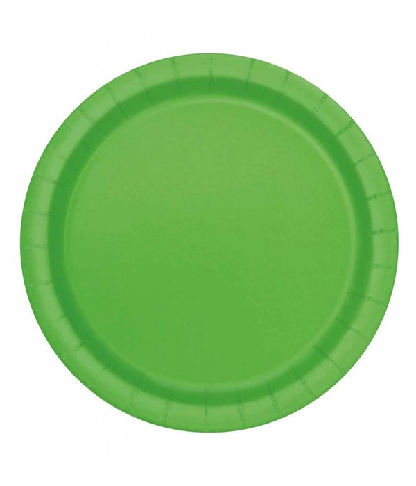 Feestborden Lime groen 23cm