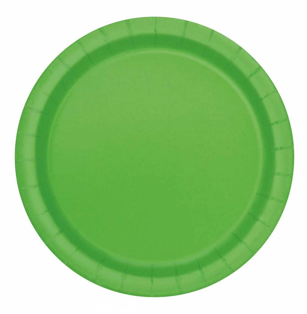 Feestborden Lime groen 23cm