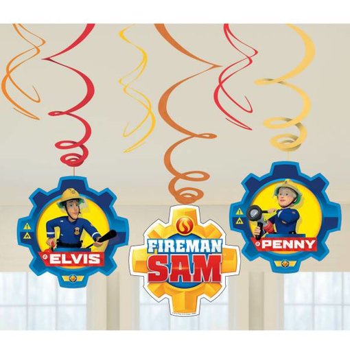 Brandweerman Sam Hangdecoratie Versiering Set 6 delig