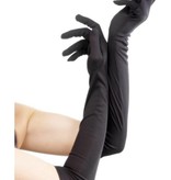 Handschoenen lang zwart 52cm