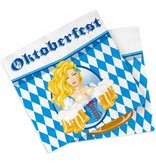 Oktoberfest Bierpullen Servetten 33x33cm - 20 stuks