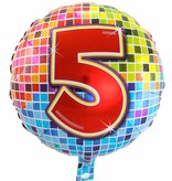 5 jaar Birthday Blocks folieballon - 43 cm