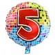 5 jaar Birthday Blocks folieballon - 43 cm
