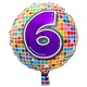 6 jaar Birthday Blocks folieballon - 43 cm