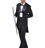 Slipjas zwart heren Cabaret half gevoerd