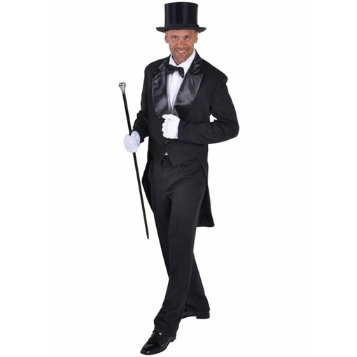 Slipjas zwart heren Cabaret half gevoerd