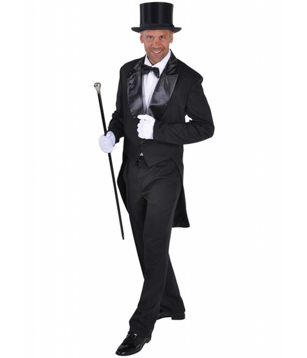 Slipjas zwart heren Cabaret half gevoerd