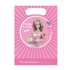 Barbie pink uitdeelzakjes - 6 stuks