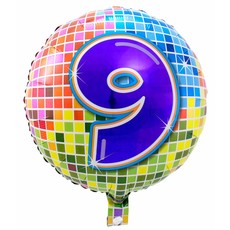 9 jaar Birthday Blocks folieballon - 43 cm