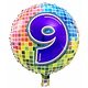 9 jaar Birthday Blocks folieballon - 43 cm