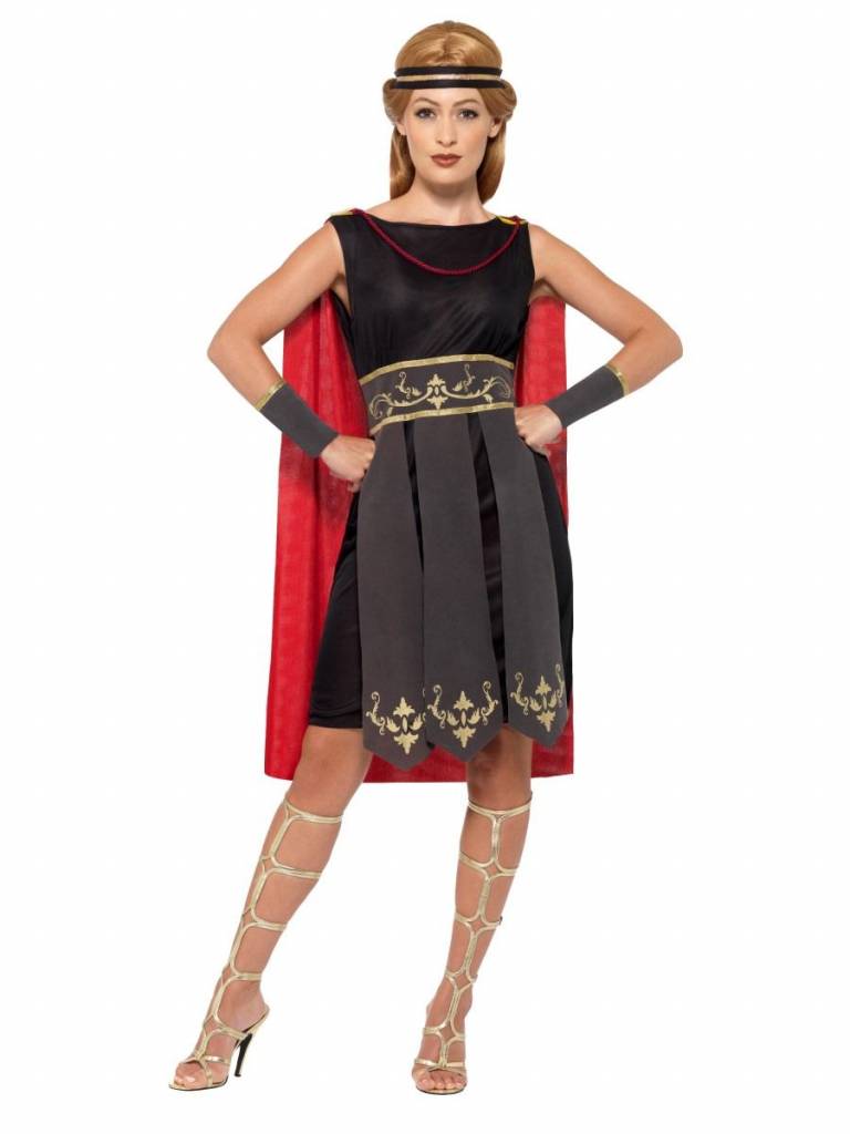 beeld tot nu Billy Gladiator Romeinen kostuum vrouw - Feestbazaar.nl