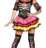 Kleurrijk Skeletten Jurkje Cathrina