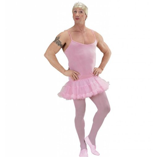 Ballerina man kostuum roze